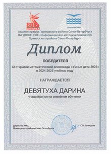 Девятуха Дарина победитель 2024-2025